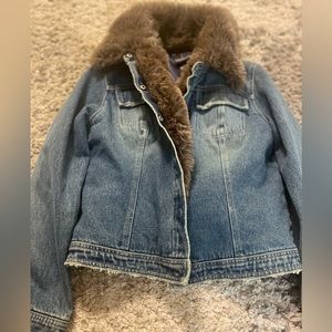 Inside fur jean jacket!